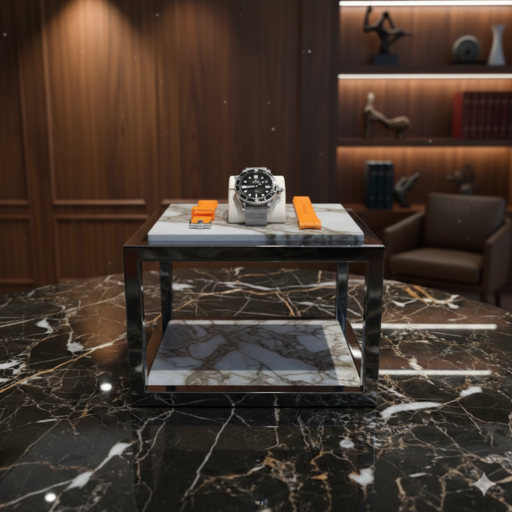 Omega Seamaster Diver 300M – Orange Dual Strap Luxury Dive Watch