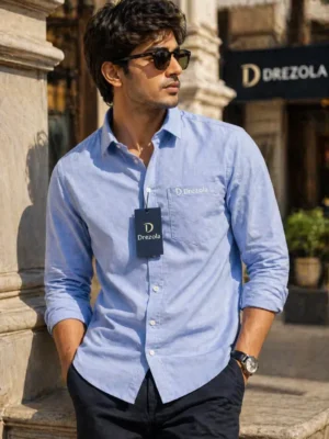Drezola Best Sky Blue Shirt for Men | Best casual Shirt for men