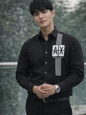 Premium Drezola Men’s Black Slim Fit Cotton Shirt |